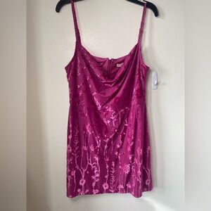 Hutch Festival Fuschia Burnout Mini Dress